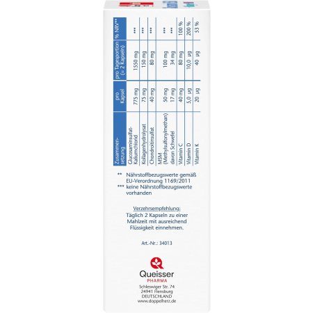 Glucosamin 1550 + Kollagen + MSM + Vitamin C (2x100 Kapseln)