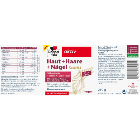 Haut + Haare + Nägel (60 Gums)