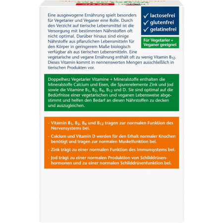 Vegetarier Vitamine + Mineralen (100 Tabletten)