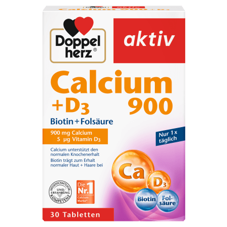 Calcium 900 + D3 + Biotin (30 Tabletten)