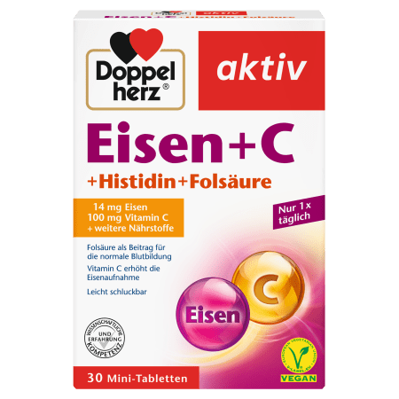 Eisen + C + Histidin + Folsäure (30 Tabletten)