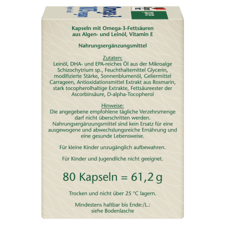Pure Omega-3 1075 vegan (80 Kapseln)