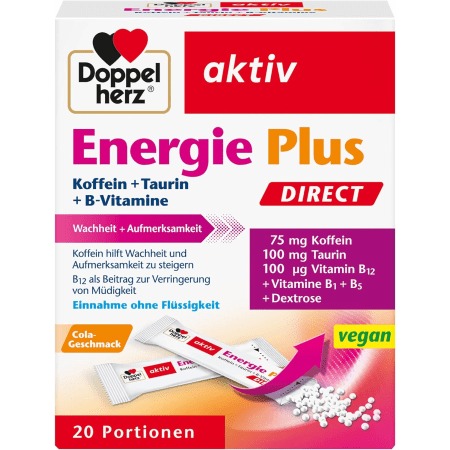Energie Plus Koffein + Taurin + B-Vitamine Direct (20x1,4g)