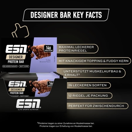 ESN Designer Bar Fudge Brownie (12x45g)