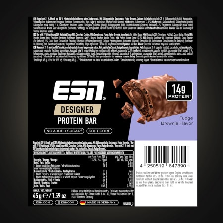 ESN Designer Bar Fudge Brownie (12x45g)