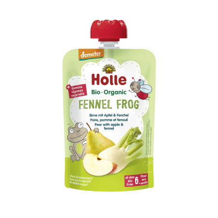 Demeter Fennel Frog - Pouchy Birne mit Apfel & Fenchel, ab dem 6. Monat (100g)