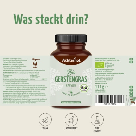 Bio Gerstengras Kapseln (180 Kapseln)