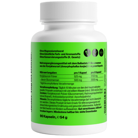 Glucomannan 500mg (90 capsules)