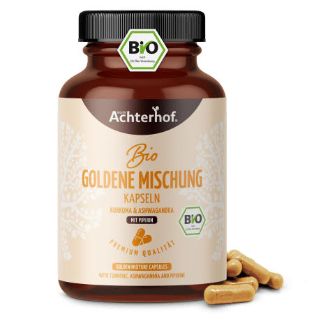 Goldene Mischung Kapseln Bio – mit Piperin (120 Kapseln)