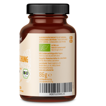 Goldene Mischung Kapseln Bio – mit Piperin (120 Kapseln)