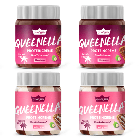 Queenella Haselnuss-Kakao + Swirly Duo 4er Pack 