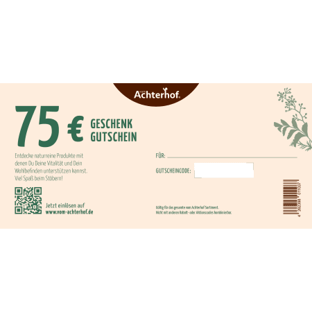 Geschenkgutschein 75 Euro