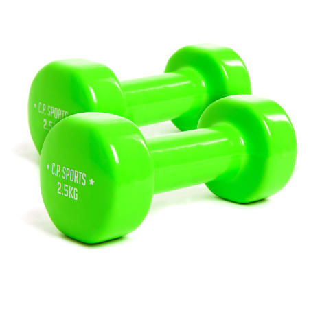 Gymnastics dumbbells pair - 2,5kg - Neon Green