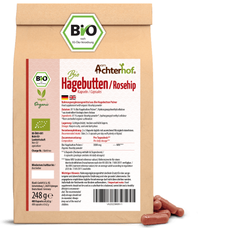 Hagebutten Kapseln Bio Nachfüllpack (400 Kapseln)
