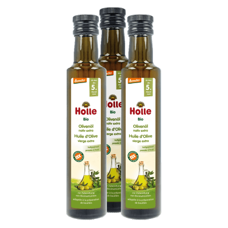 3er Pack Bio-Olivenöl nativ extra, ab dem 5. Monat (250ml)