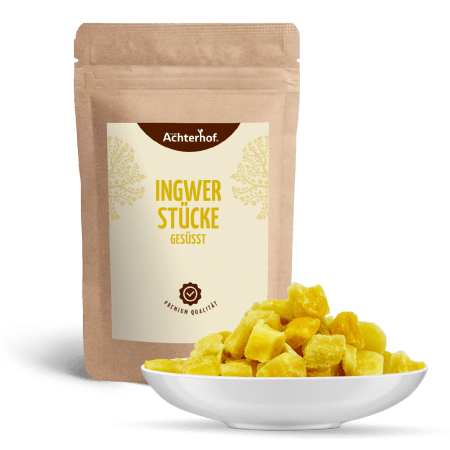 Ingwerstücke getrocknet & gesüßt (500g)