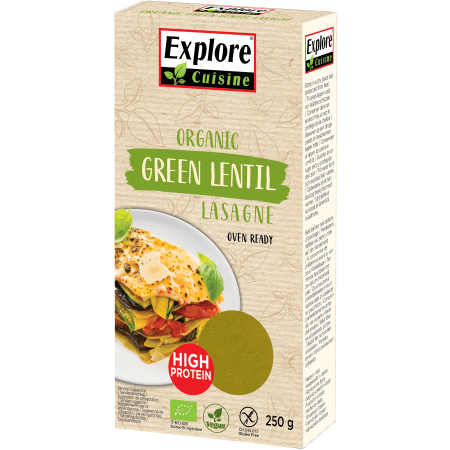 Lasagne aus grünen Linsen bio (250g)