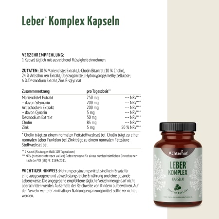Leber Komplex Kapseln (120 Kapseln)