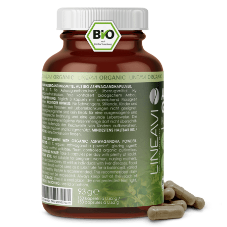 Doppelpack: LINEAVI Ashwagandha Kapseln bio (2x150 Kapseln)