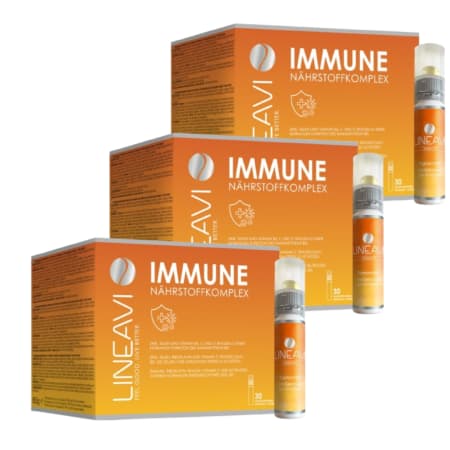 LINEAVI Immun 3-Monatspackung (3x30x25ml Trinkfläschchen + 3x30 Omega 3 Kapseln)