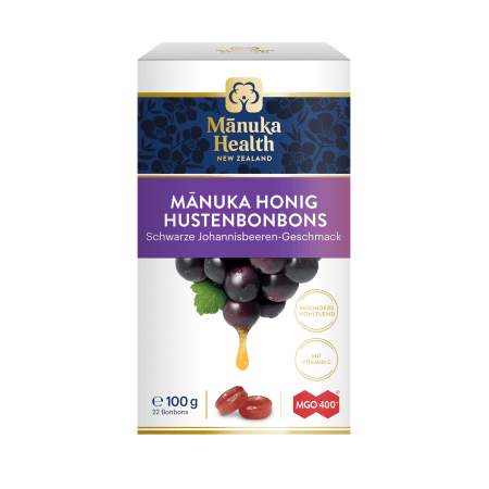 Manuka MGO 400 Hustenbonbons - 100g - Schwarze Johannisbeere