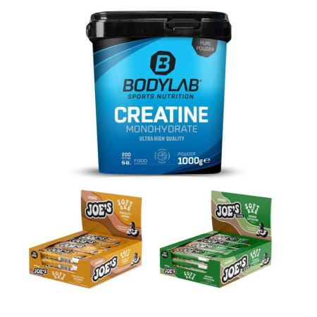 Bodylab24 Creatine Monohydrate (1000g) + Joe's Soft Bar (12x50g)