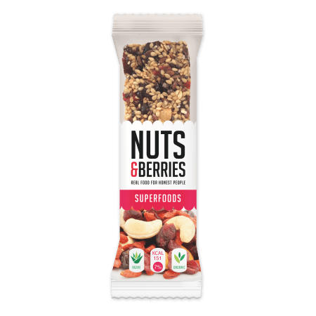 Crunchy Nut Bar Organic Superfood (15x40g)