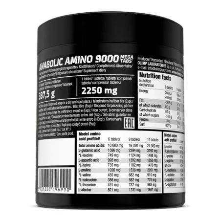 Anabolic Amino 9000 Mega tabs (300 caps)