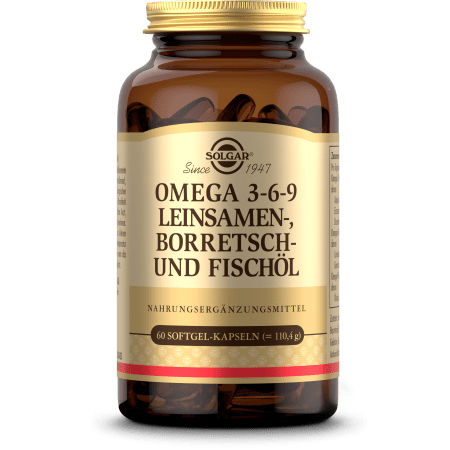 Omega 3-6-9 Leinsamen-, Borretsch- und Fischöl (60 Kapseln)