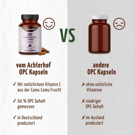 OPC Traubenkernextrakt + Vitamin C Kapseln (200 Kapseln)