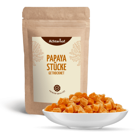 Papayastücke getrocknet & gezuckert (500g)