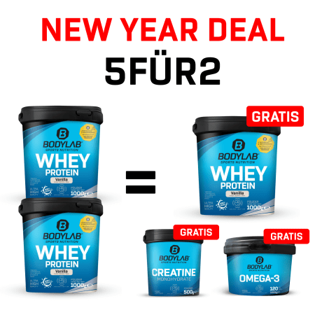 NEW YEAR DEAL: 5voor2 Protein-Powerpakket met gratis Whey + Creatine + Omega-3