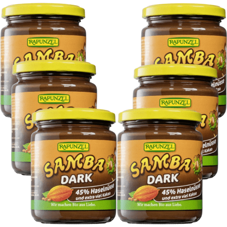 Samba Dark zartbitter Nuss-Nougat-Creme bio (6x250g)