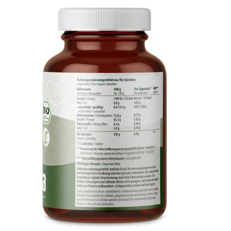 Spirulina Algen Tabletten Bio (400 Tabletten)