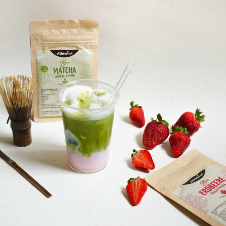 Bio Strawberry Matcha Latte Set