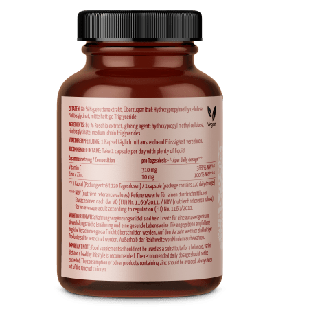 Vitamin C + Zink Kapseln (120 Kapseln)
