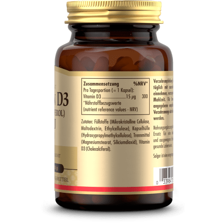 Vitamin D3 600 IU (120 Kapseln)