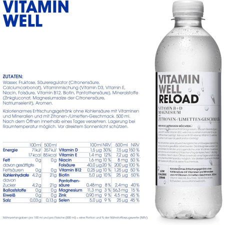 Vitamin Well Reload Drink (12x500ml)