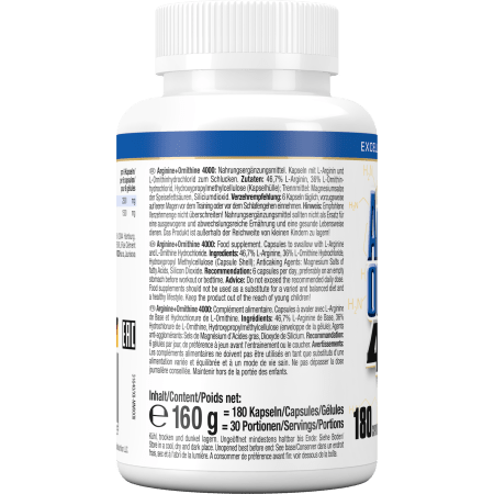 Arginine + Ornithine 4.000 (180 caps)