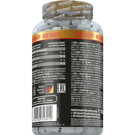 BCAA + L-Glutamine (180 Kapseln)