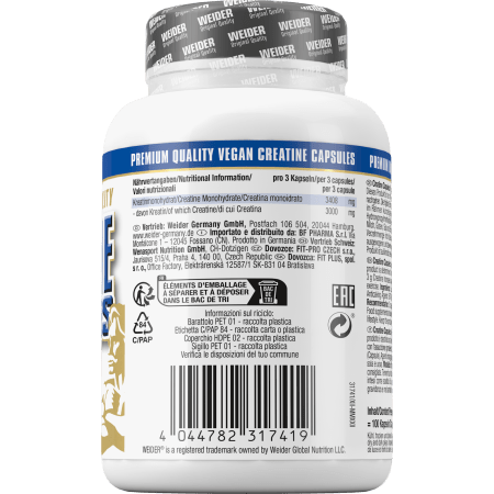 Pure Creatine capsules (100 caps)