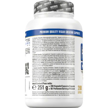 Pure Creatine Capsules (200 caps)