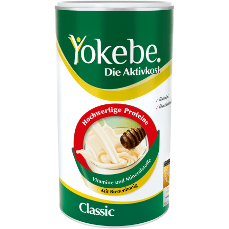 Yokebe Aktivkost Classic Starterpaket (500g) mit Shaker gratis!