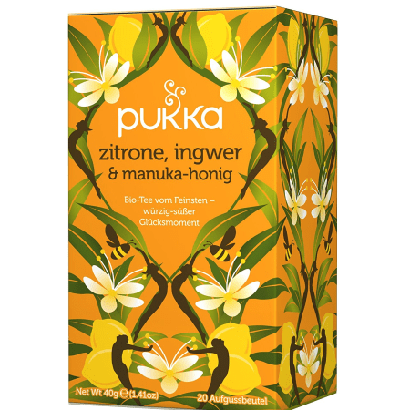 Zitrone, Ingwer & Manukahonig Tee bio (20 Beutel)