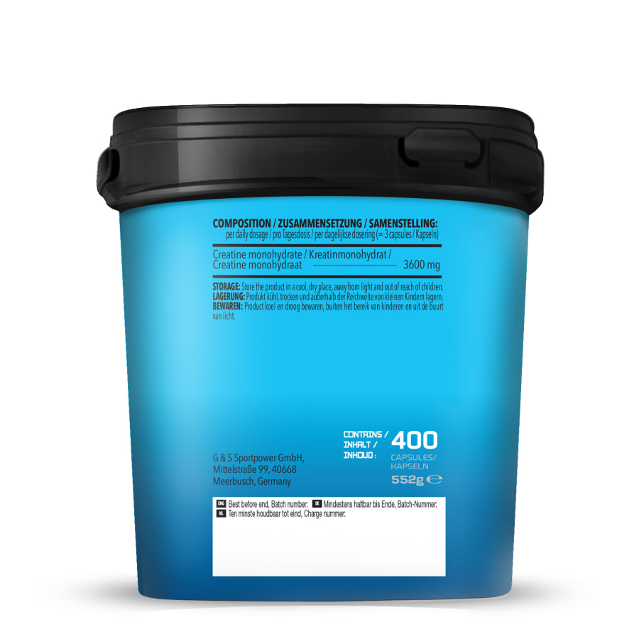 Creatine Monohydrate Mega Caps 400 Kapseln Bodylab24 Shop 3699