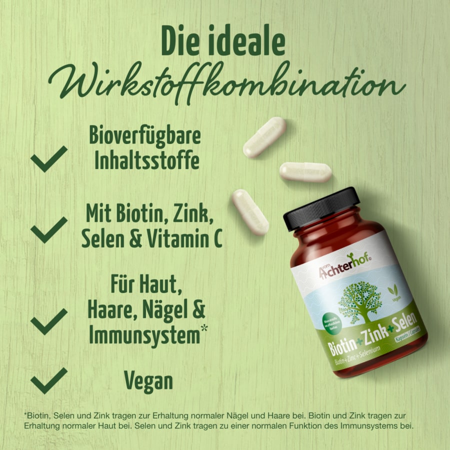 Biotin   Zink   Selen Kapseln (120 Kapseln)