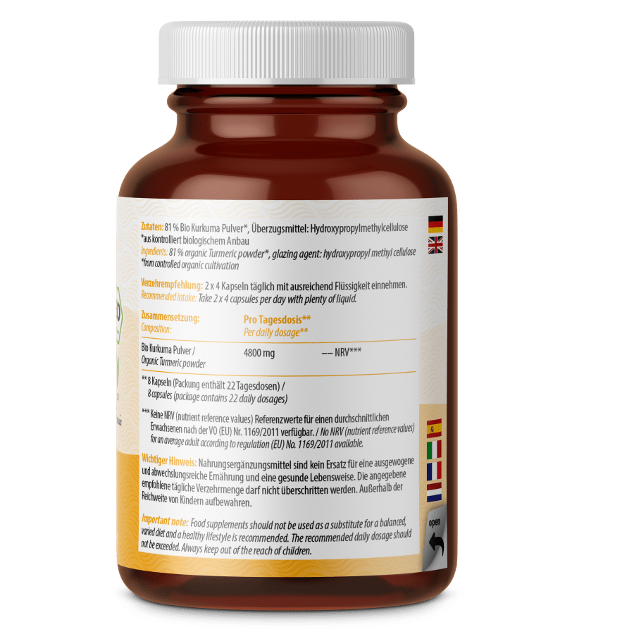 Kurkuma Kapseln Stiftung Warentest Kurkuma Kapseln Bio (180 Kapseln)