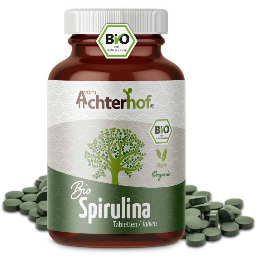Spirulina Algen Tabletten Bio (400 Tabletten) vom Achterhof