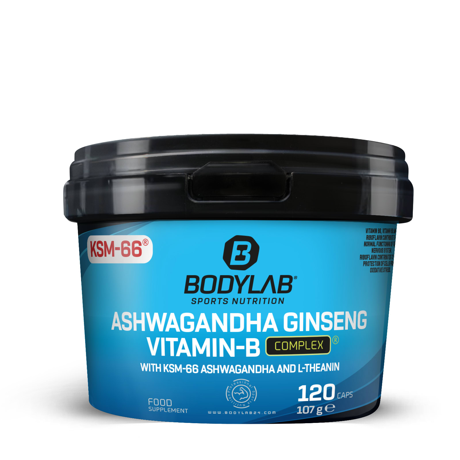 Ashwagandha Ginseng VitaminB Complex (120 Kapseln) Bodylab24 Shop