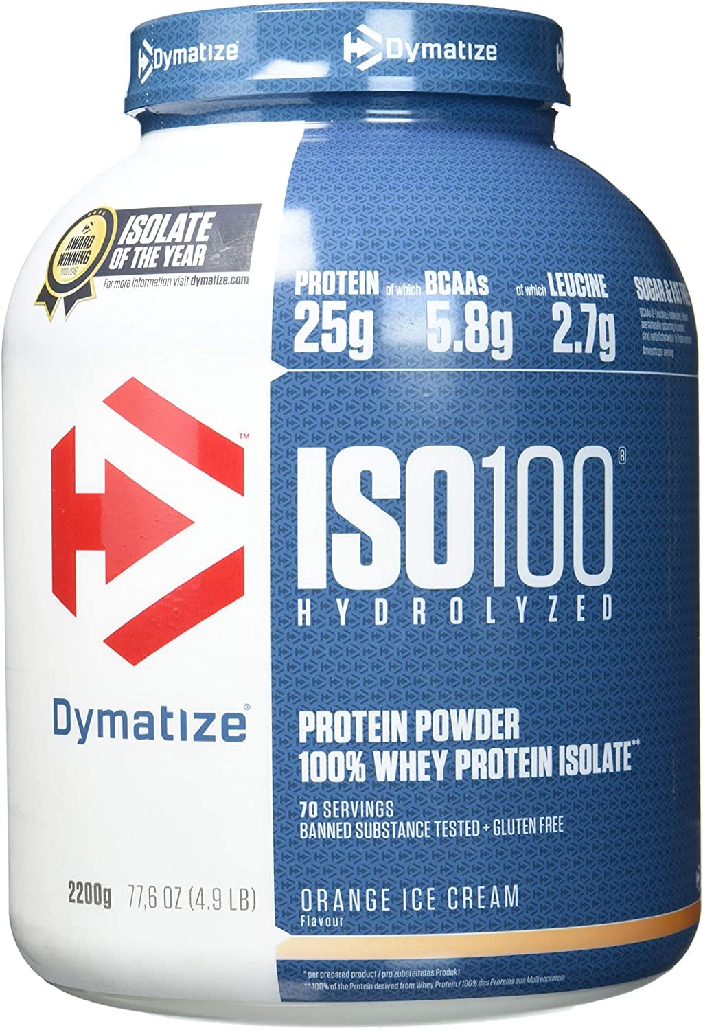 ISO 100 Hydrolyzed - 2200g - Orange Ice Cream